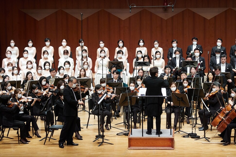 국립합창단 공연 모습. 국립합창단 누리집 갈무리