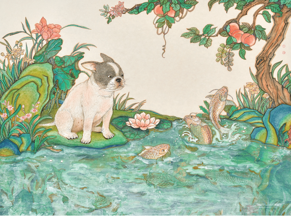 잉어꿈, 116X85.5cm, 장지에 채색, 2018. 사진 곽수연 제공