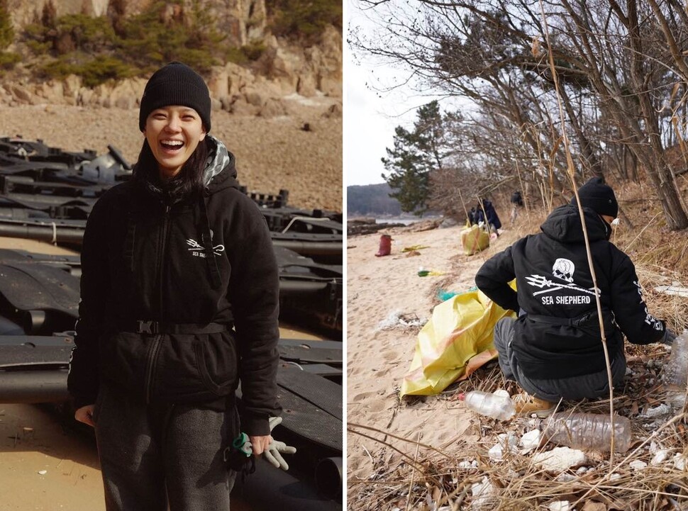 임세미씨는 해양환경단체 시셰퍼드 활동가로 한 달에 한 번 해변 청소에도 꾸준히 참석하고 있다. 눈컴퍼니 제공