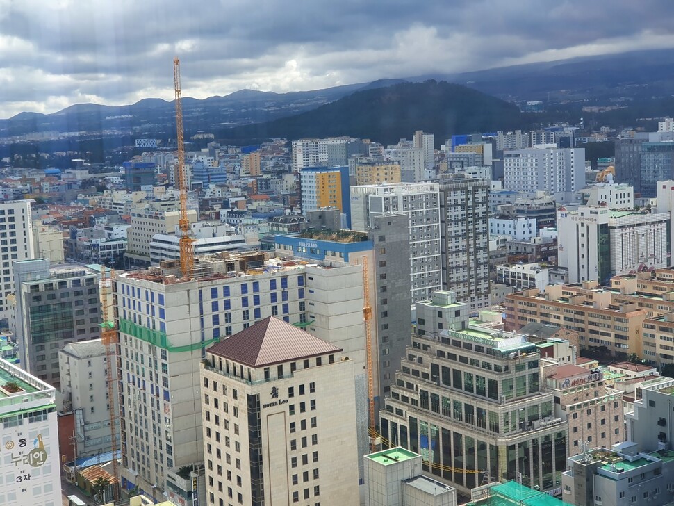 제주시 신제주 전경.