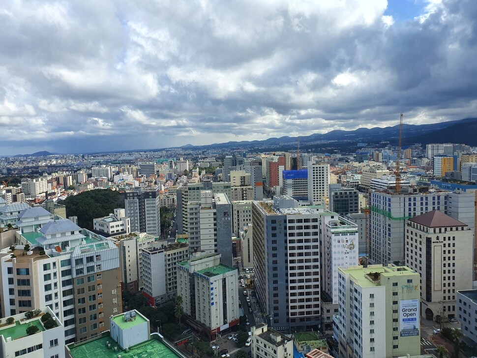 제주시 신제주 전경.