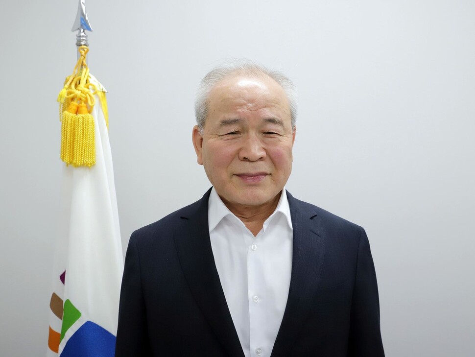 5·18기념재단 제14대 이사장으로 선출된 정동년 전 광주민중항쟁연합 의장.5·18기념재단 제공