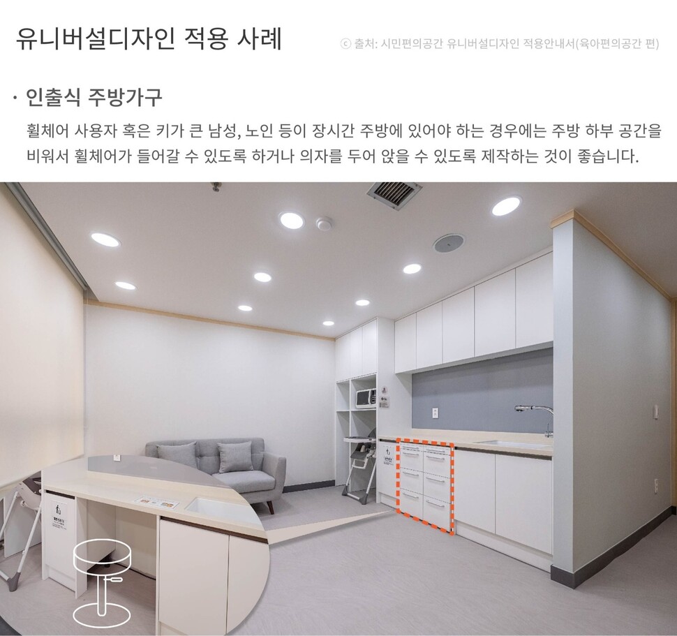 서울시 유니버설디자인 적용안내서에 있는 수유실 예시 사진. 서울시 제공