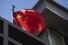 22일(현지시각) 중국 총영사관 건물 위에 중국 국기가 휘날리고 있다.연합뉴스