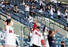26일 오후 잠실야구장에서 열린 2020KBO LG 대 두산 경기를 찾은 관중들이 열띤 응원을 하고 있다. 연합뉴스