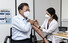 문재인 대통령이 15일 서울 국립중앙의료원 코로나19 중앙예방접종센터에서 코로나19 백신 추가 접종을 받고 있다. 연합뉴스