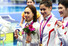 25일 중국 항저우 올림픽 스포츠센터 수영장에서 열린 2022 항저우 아시안게임 수영 이틀째, 여자 개인 혼영 200m 결승에서 동메달을 차지한 김서영이 시상식에서 미소를 보이고 있다. 항저우/연합뉴스