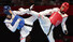 장준이 25일 중국 저장성 항저우의 린안 스포츠문화전시센터에서 열린 항저우 아시안게임 태권도 겨루기 남자 58㎏급 4강전에서 공격하고 있다. 연합뉴스.