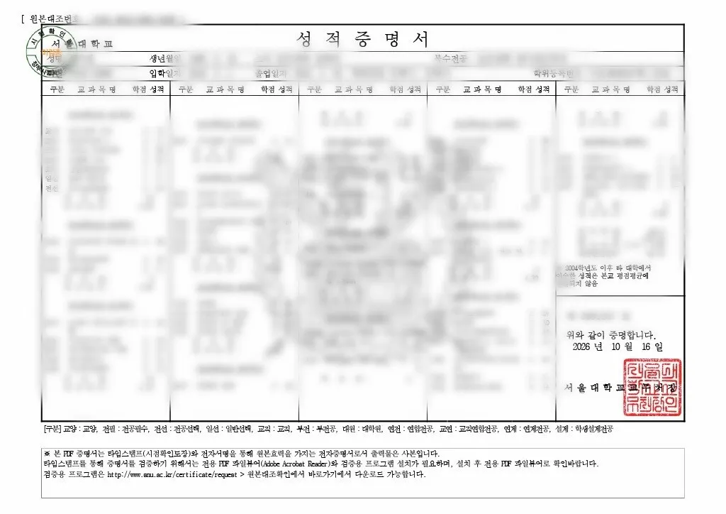 ‘가로’ 성적증명서만 봐도 ‘서울대 졸업생’…“서울대 로스쿨, 블라인드 입시 맞나”