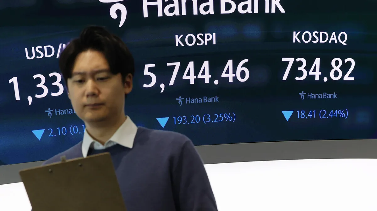 코스피 5%대 급락…매도 사이드카 발동