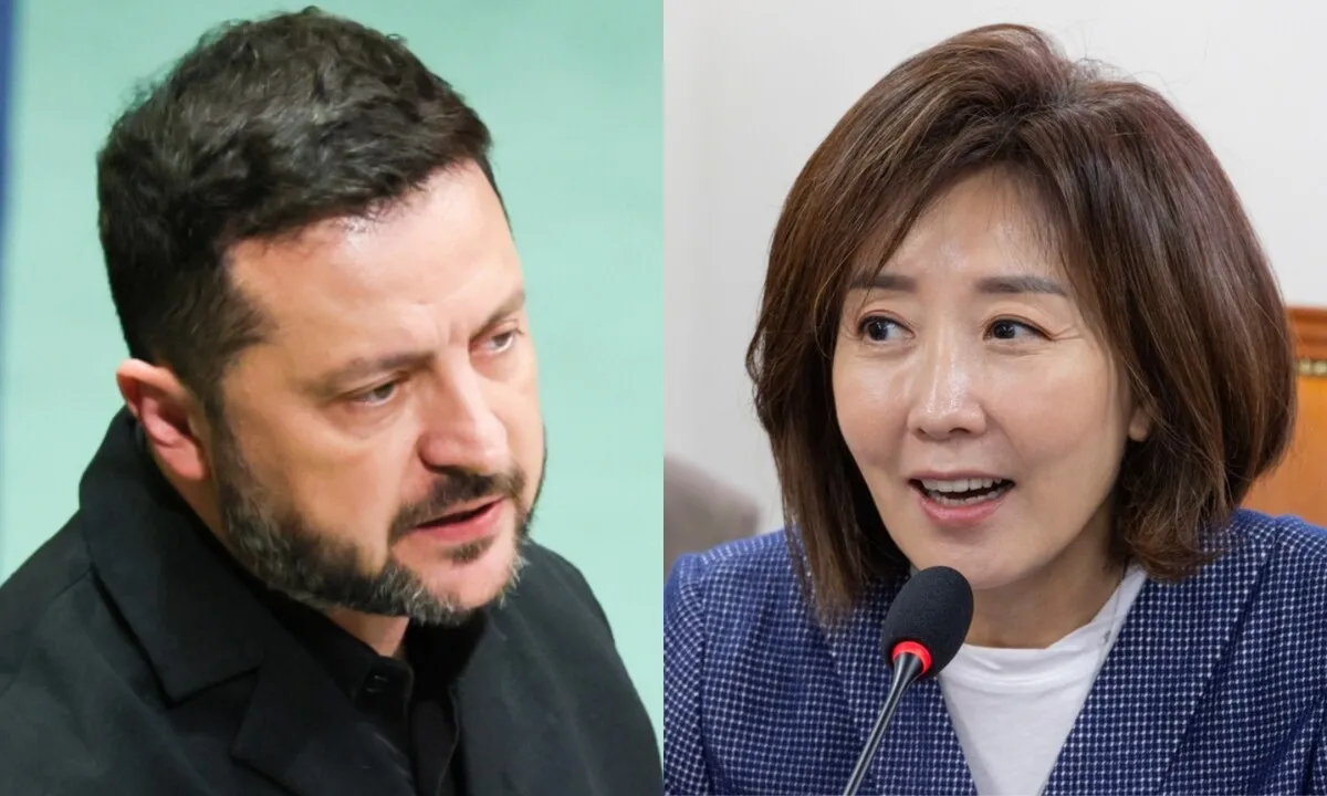 나경원 ‘젤렌스키 감사 편지’에 민주 “극우적 몸부림 가여워”