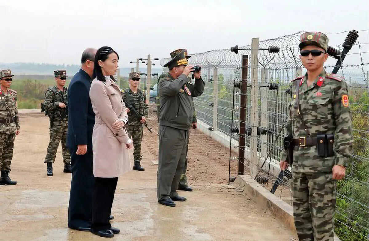 North Korea’s Kim Yo-jong inspects fortification of border with South