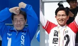 김문수 “이 후보, 불법 대북 송금 재판 중”…이재명 “검찰 억지 기소”