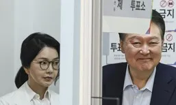 윤석열·김건희 투표…“국민께 사과 안 하나” “샤넬 받았나” 묻자 침묵