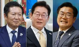 이 대통령, ‘당 대표 경쟁’ 정청래·박찬대와 만찬회동