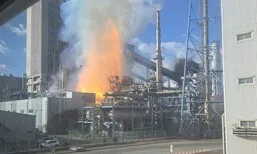 태안화력 ‘가스 폭발’ 추정 화재…2명 화상