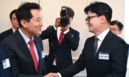 오세훈·한동훈, ‘반도체 호남행’ 비난 공세…“국정 사유화” “명청대전 총알”