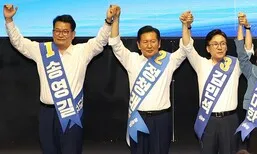 김민석, 1.48%p차 박빙 우위…이번 주말 호남·수도권서 결판