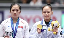 [나고야의 순간들] 오랜 라이벌 여서정·안창옥, 나란히 시상대에