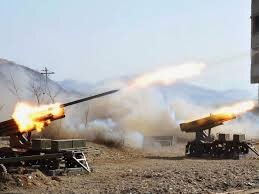 North Korean multiple rocket launchers