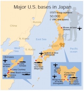 Major U.S. bases in Japan