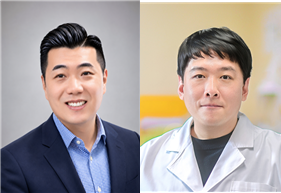 경희대 신소재공학과 최석원 교수 연구팀이 일본 이화학연구소(RIKEN)와의 국제공동연구를 통해 무기물이나 금속 성분에 의존하지 않고 일반 유기재료만으로 이 기능을 구현하는 데 성공했다. (왼쪽부터) 최석원 교수, 이재진 박사. (경희대학교 제공)