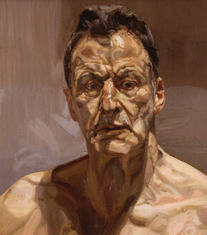 루치안 프로이트의 <반영(자화상)>(Reflection(Self-Portrait)). 캔버스에 유화로 그린 1985년 작품이다.  ⓒ Lucian Freud, Courtesy of Centre Pompidou