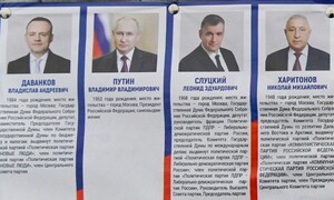 ‘당선 예약’ 푸틴과 들러리 후보 3명…러 대선 사전투표 시작