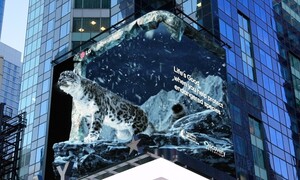 뉴욕 타임스퀘어에 LG전자 3D 전광판…멸종위기 동물 알린다