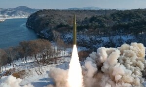 북한, 동해상으로 탄도미사일 발사…20일 만에 또