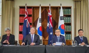 한국, 미·영·호주 군사동맹과 사이버 안보 등 개발 참여 논의