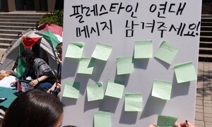 “가자 학살 중단” 한국 대학가 ‘글로벌 반전시위’ 파도 [만리재사진첩]