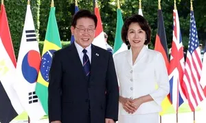 이 대통령, 주한외교단 초청 만찬…118개국 모여 솥뚜껑삼겹살·치맥