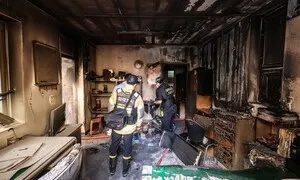 “몸에 불 붙은 사람 뛰어 나와”…아파트 입주민 방화로 8명 부상