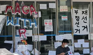 ‘Stop the steal’: Right-wing conspiracists co-opt ballot shortage protests in Korea