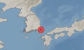 대마도 인근 규모 3.9 지진…영남권서 진동 감지