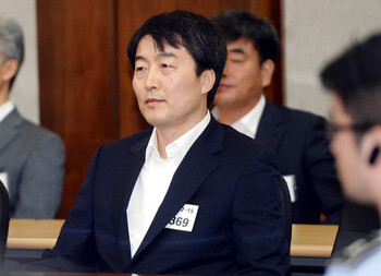 Unified Progressive Party lawmaker Lee Seok-ki at Seoul High Court in Seocho district