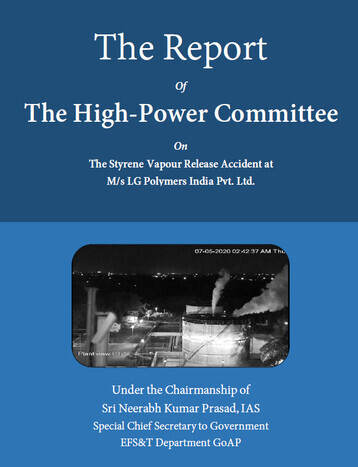 The cover of an Indian investigation report on the gas leak released on July 6