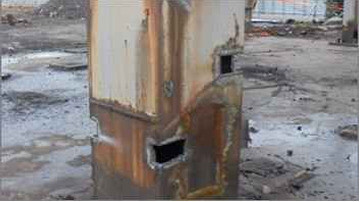 HJ중공업의 해체계획서에 첨부된 사전 취약화 그림. 해체계획서 갈무리.