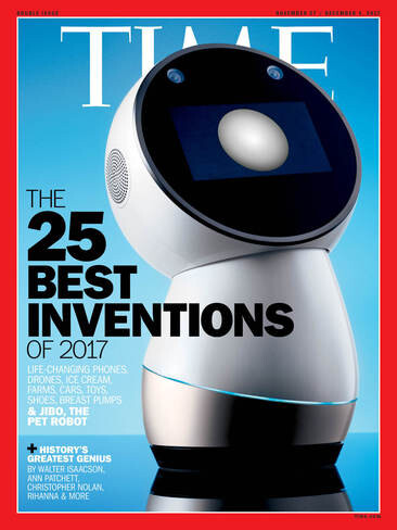 올해의 대표 발명품으로 소셜로봇 '지보'를 선정한 <타임>의 표지.