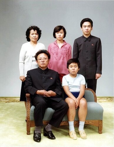A 1981 photo of late North Korean leader Kim Jong-il seated next to his first son Kim Jong-nam. Behind Jong-nam is his maternal aunt Song Hye-rang