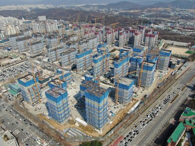 서울 둔촌주공 재건축 공사현장. 현대건설 제공