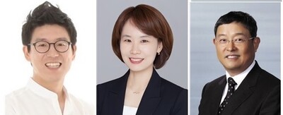 왼쪽부터 김재경·임선희·송홍엽 교수. 대한수학회 제공
