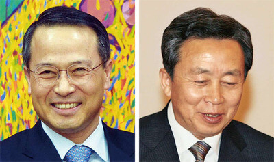  Kim Kyu-hyun of South Korea (left) and Won Dong-yon of North Korea (right).