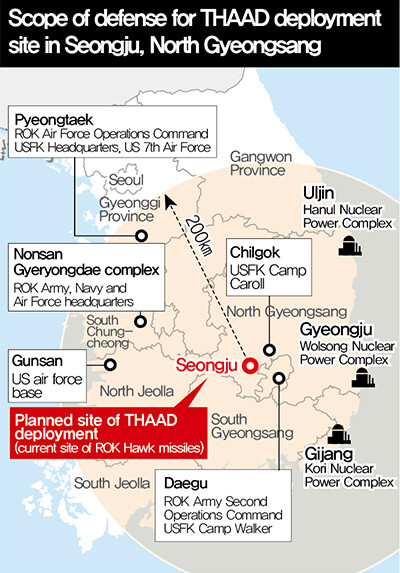  North Gyeongsang Province to protest the deployment of the THAAD missile defense system