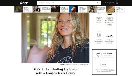 In a blog post on Goop, Paltrow’s online store, the actress said, “I had COVID-19 early on, and it left me with some long-tail fatigue and brain fog.” (Goop screenshot)