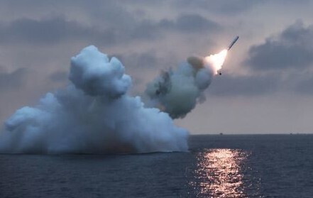 North Korea’s Rodong Sinmun reported on Jan. 29 that one day prior leader Kim Jong-un had overseen the test of a submarine-launched strategic cruise missile known as the Pulhwasal-3-31. (KCNA/Yonhap)