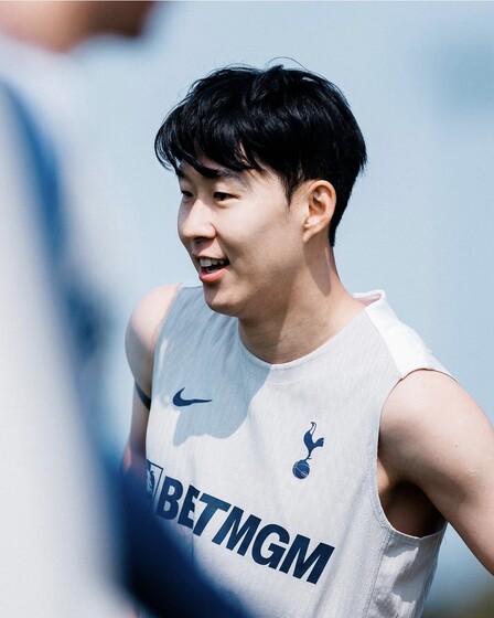 Son Heung -min training. Tottenham Hotspur Nuri House