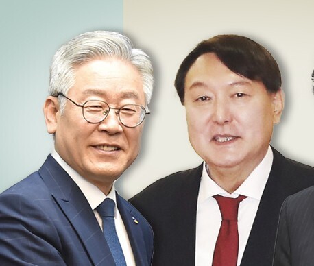 Gyeonggi Province Governor Lee Jae-myung and former Prosecutor General Yoon Seok-youl