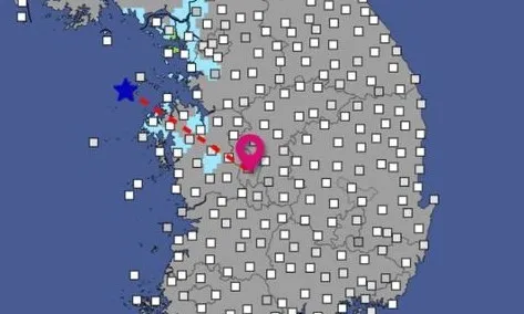 <font color="#FF4000">[속보]</font> 충남 태안 북서쪽 해역서 규모 3.7 지진 발생